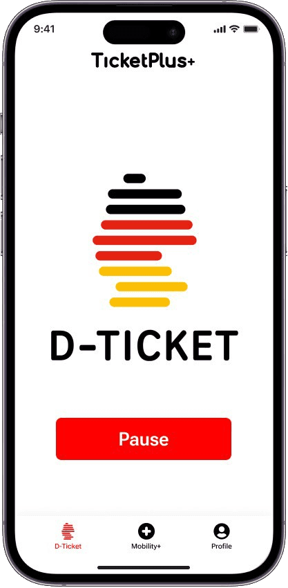 TicketPlus+ App – Deutschlandticket digital mit Pause-Funktion, kostenlos für iOS und Android