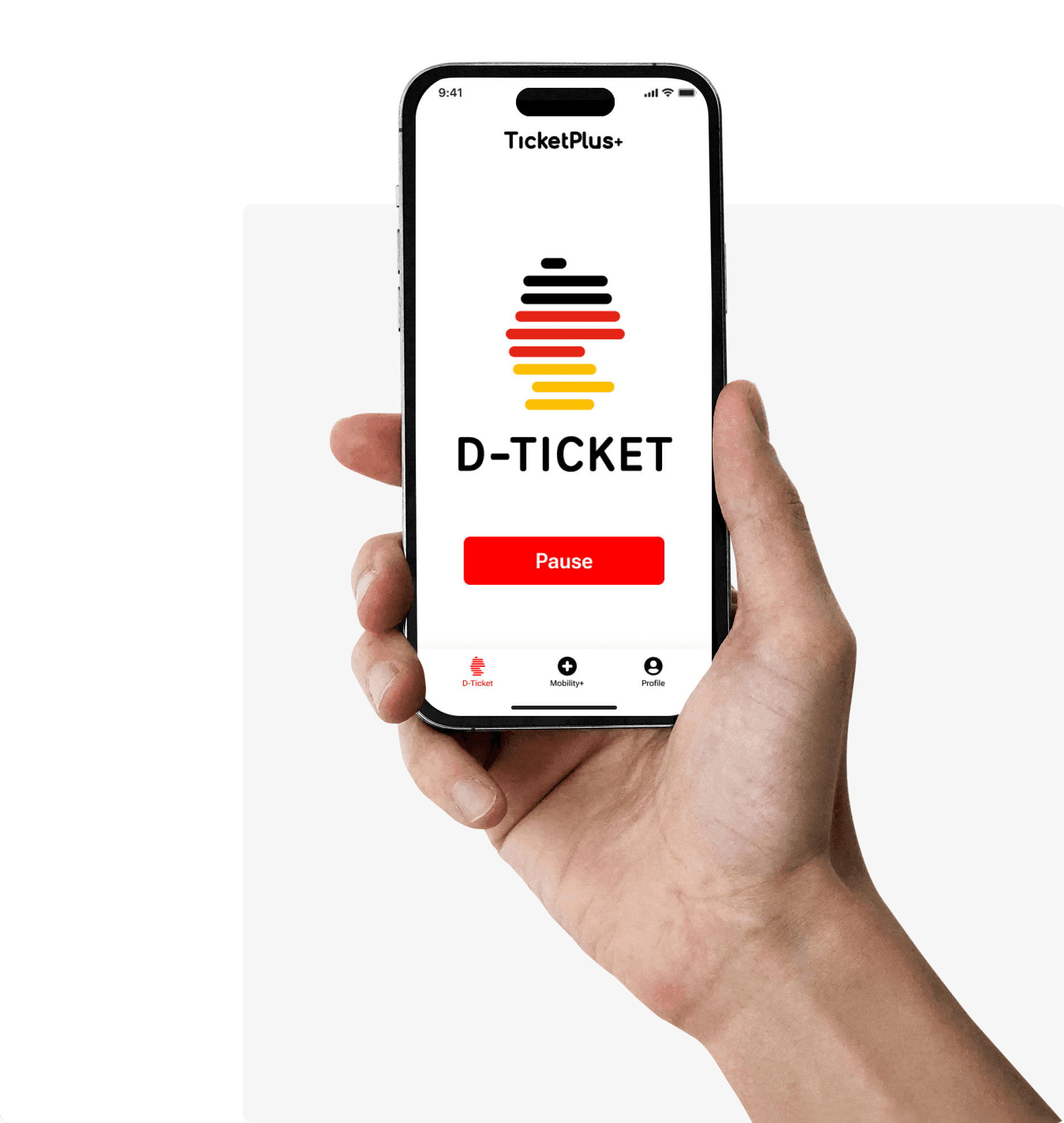 Deutschlandticket €63 Ticket App Screen D-Ticket TicketPlus+
